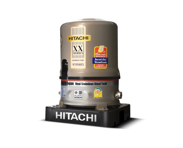 ปั๊มน้ำฮิตาชิ HITACHI ชนิดถังแรงดันสแตนเลส 300 WATT
